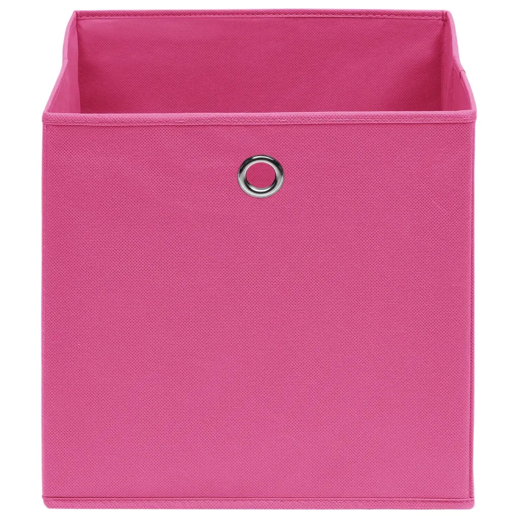Contenitori 10 pz in Tessuto non Tessuto 28x28x28 cm Rosa 325205