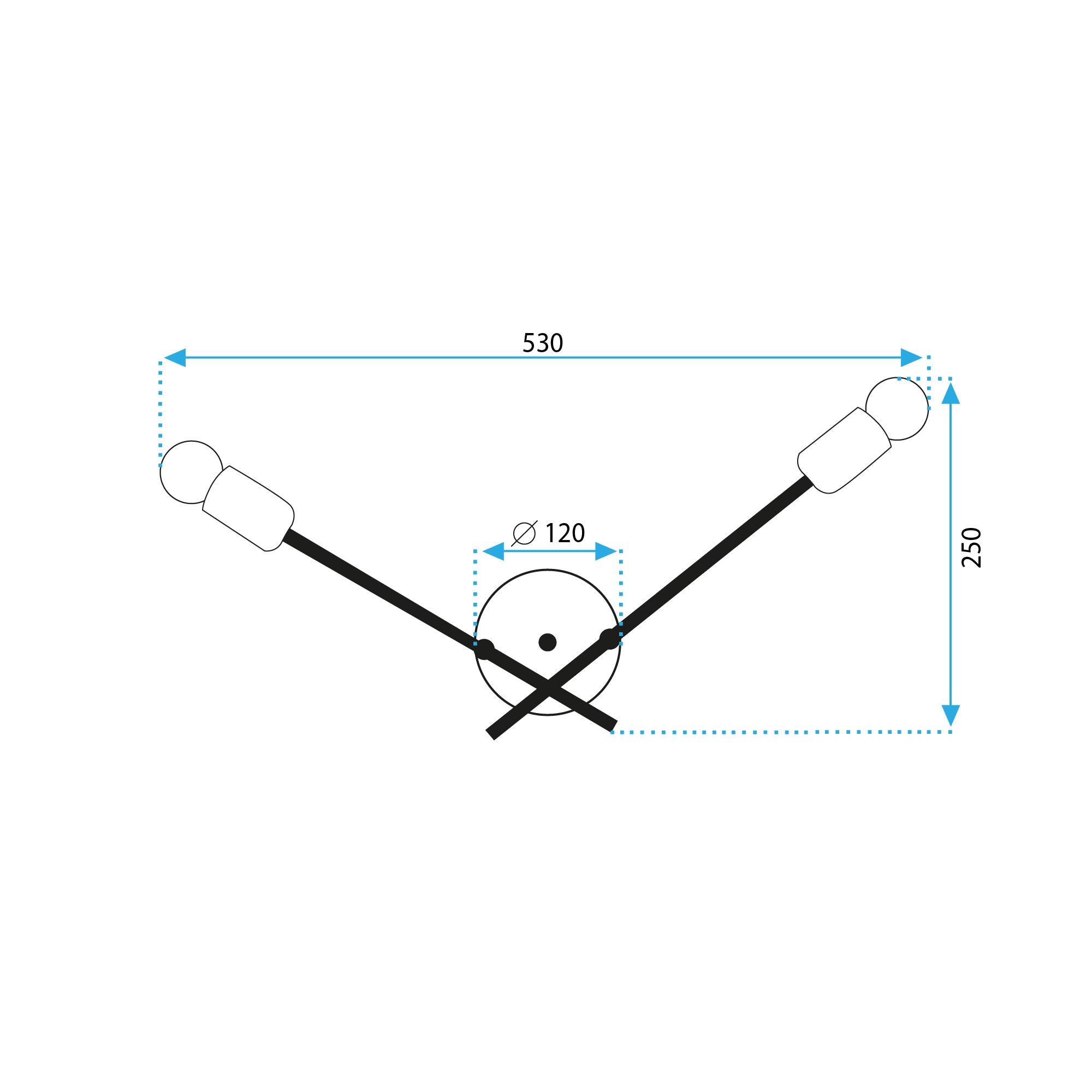 Lampada Da Parete APP1119-2W Black
