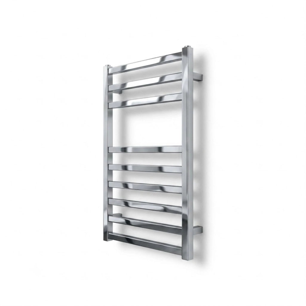 Termoarredo scaldasalviette square cromo lucido per bagno profilo quadro *** finitura- cromo lucido, misure h770xl500...
