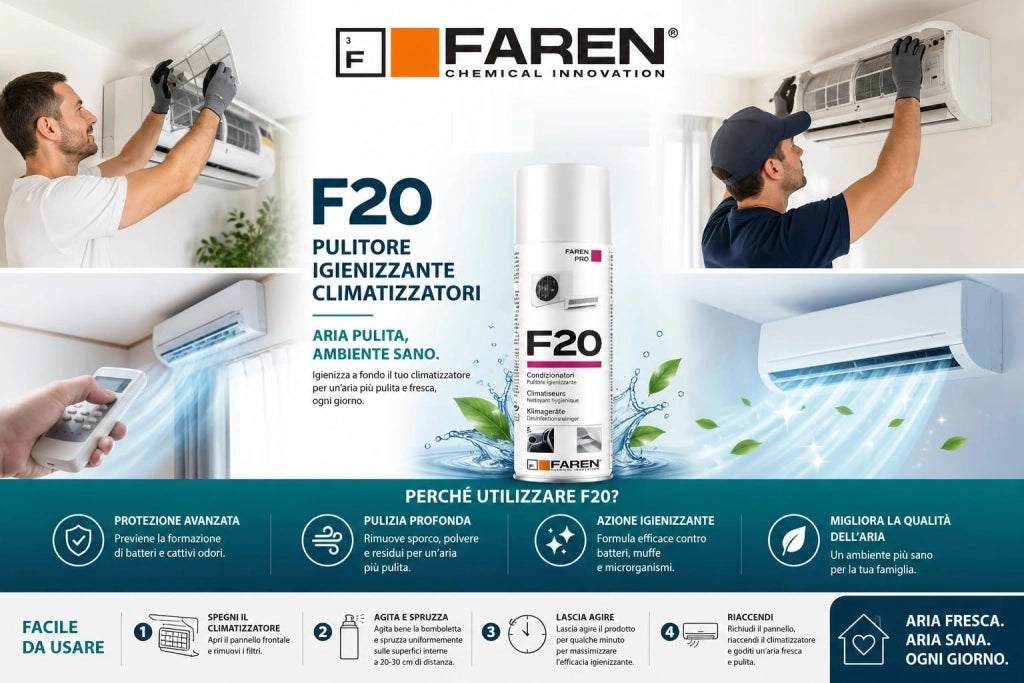 Pulitore Igienizzante per Climatizzatori F20 Faren 400 Ml