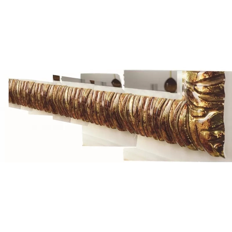 Specchiera rettangolare moderna colore oro  74 x 120 x 3 cm