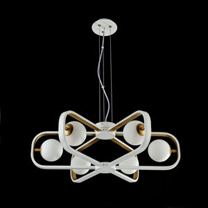 Lampada pendente Modern in Metallo Avola Bianco con Oro