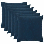 Federa 6 pcs HEERLEN Blu 65 x 65 cm Fleece in microfibra 913000