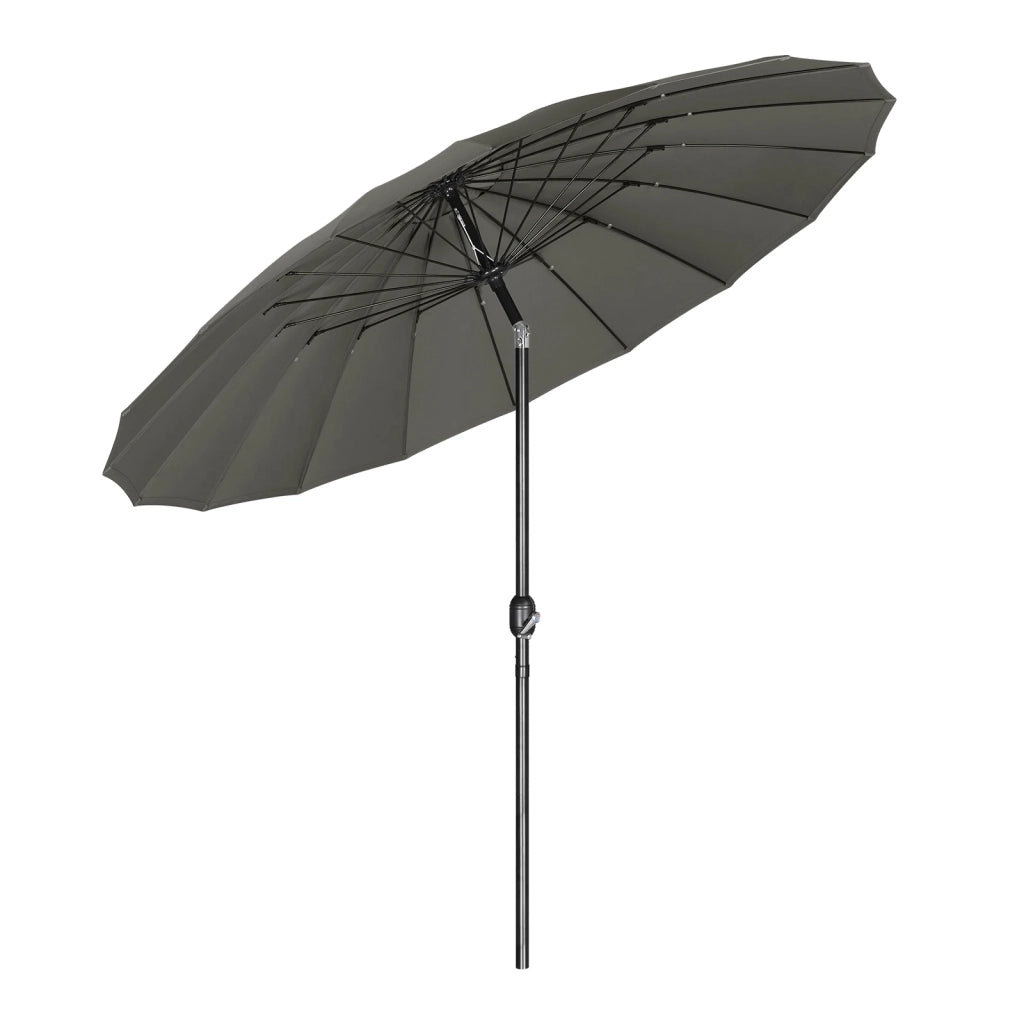 Ombrellone da giardino Ø257 cm con inclinazione regolabile, colore antracite