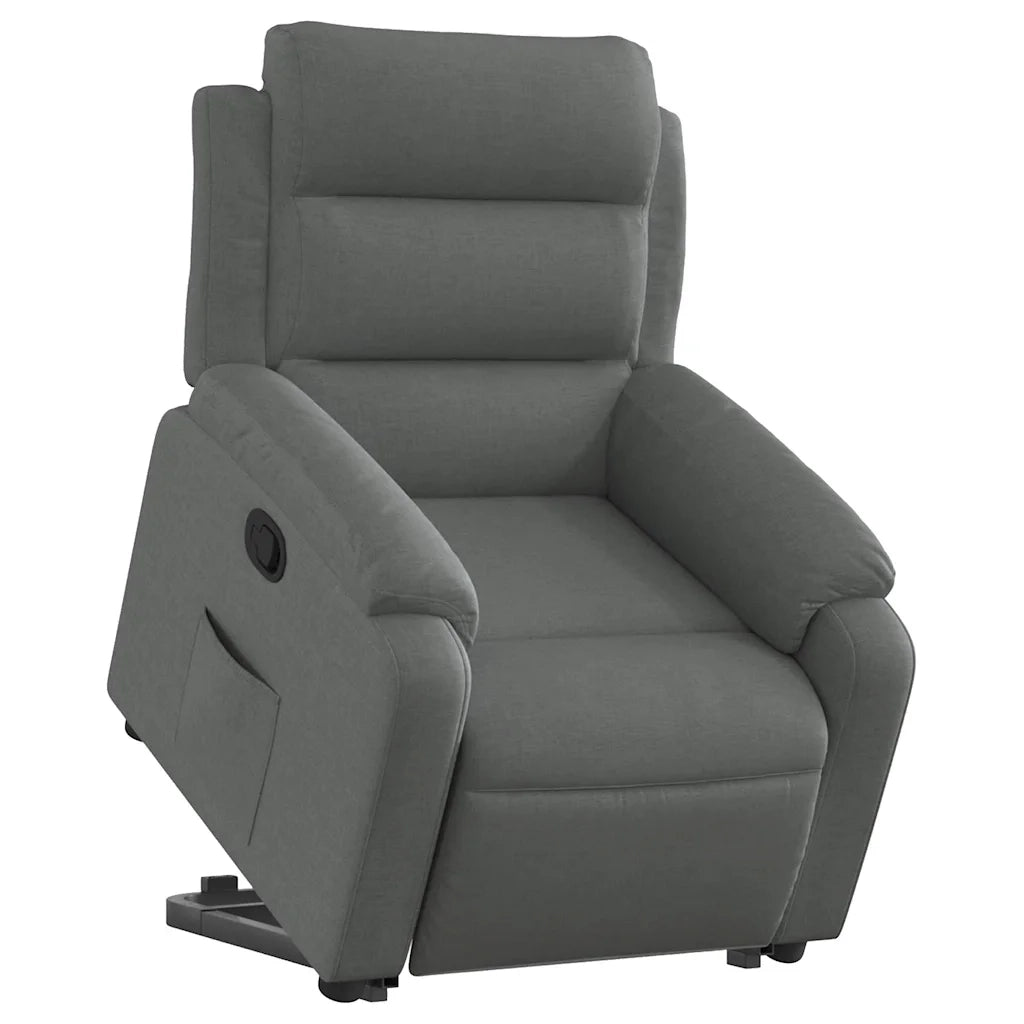 Poltrona Alzapersona Reclinabile Grigio Scuro in Tessutocod mxl 132817
