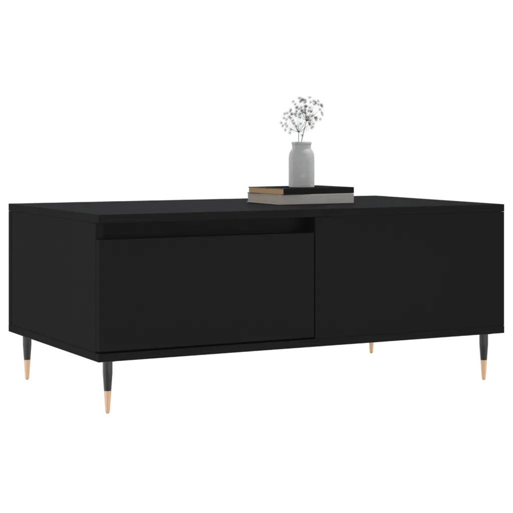 Tavolino da Salotto Nero 90x50x36,5 cm in Legno Multistrato 830797
