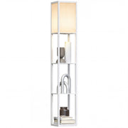Lampada da terra con scaffali ¨C zephmum ¨C legno 26x26x160 cm