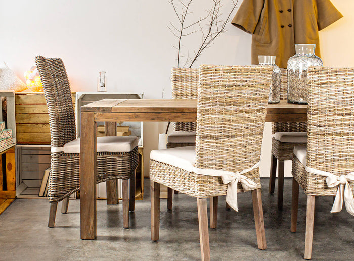 Sedia da Giardino 48x59x104 cm con Cuscino Luzia Mogano