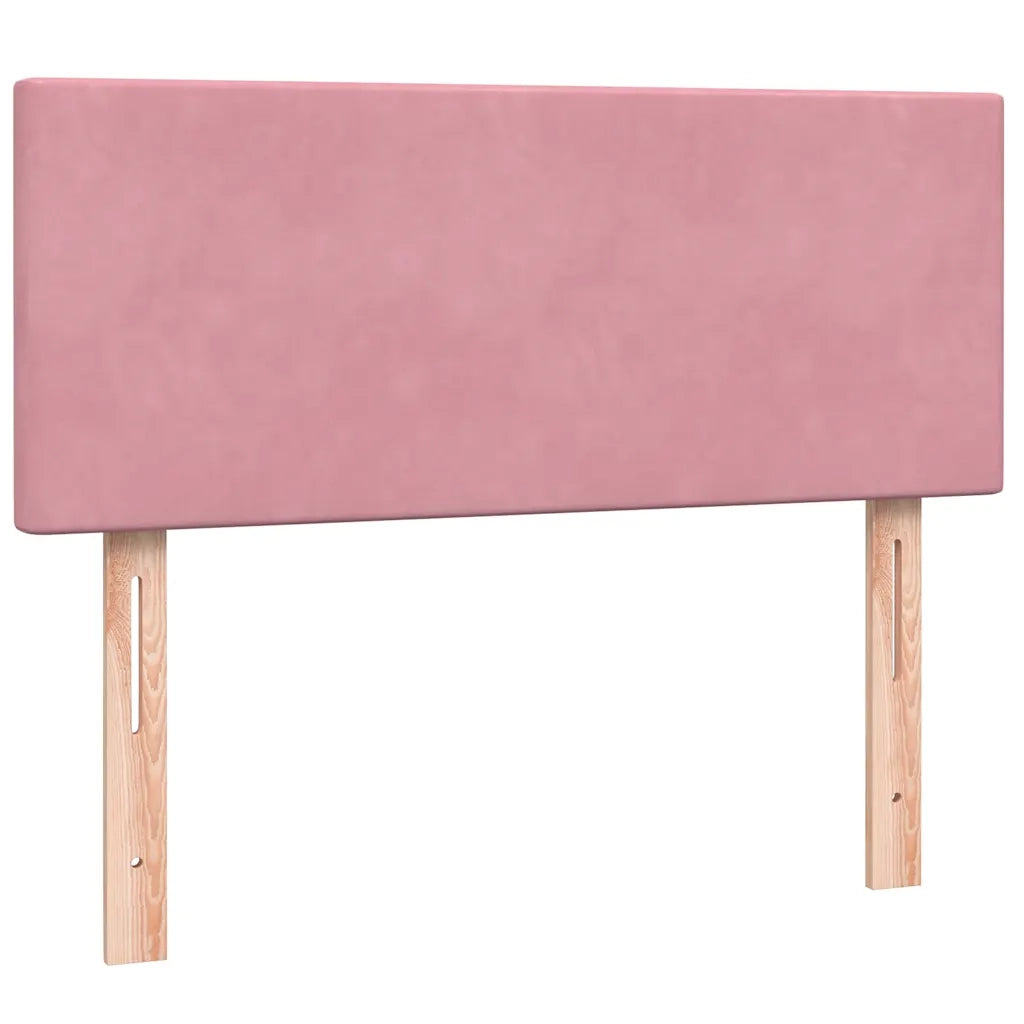 Giroletto a Molle con Materasso Rosa 120x220 cm in Velluto 3316064