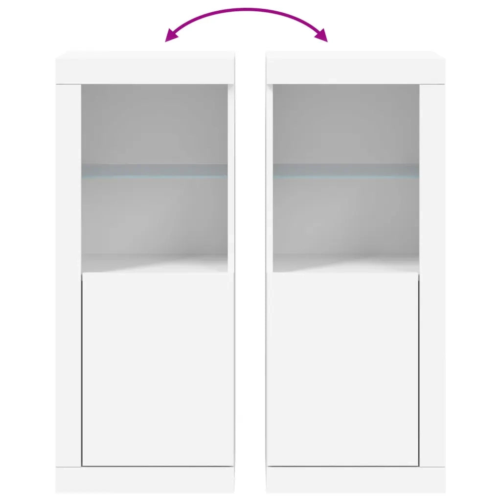 Credenza con Luci LED Bianca 41x37x100 cm 836644