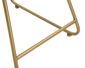 Sedia con Schienale a Cuore 37x47x80 cm in Metallo e Tessuto Imbottito