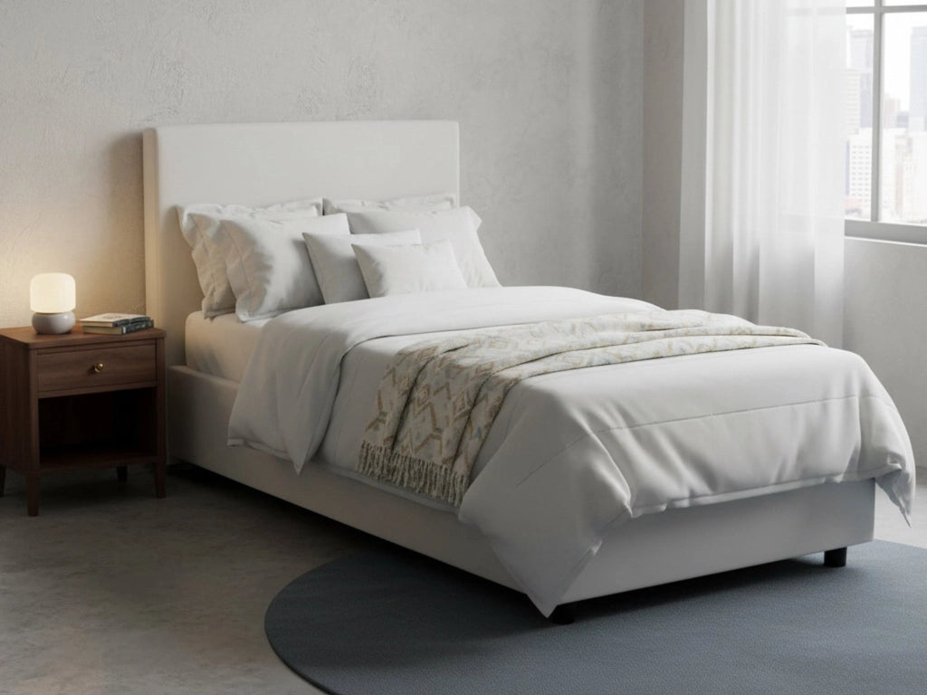 Artemisiai, Letto Singolo Contenitore Made in Italy, Bianco