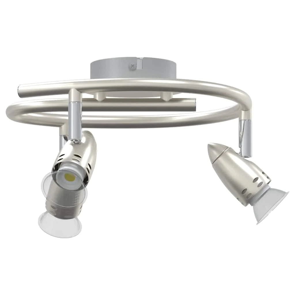 Faretto da soffitto moderno 27 x 10 x 12 cm illuminazione rotante e concentrata stile minimalista metallo nichelato 02_0058325
