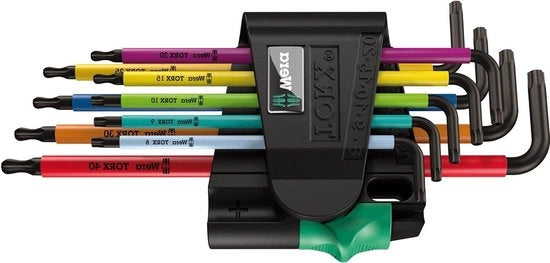 Set di chiavi Torx BO multicolore 9 pezzi nero - set di attrezzi di alta qualità