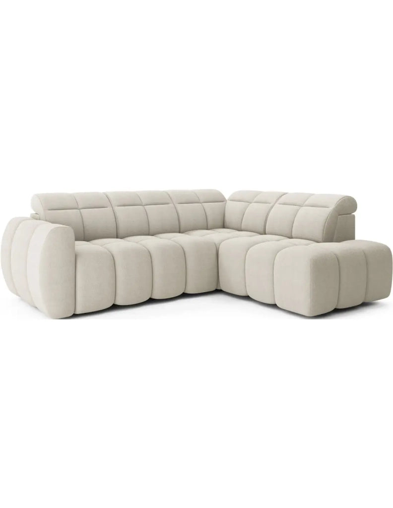 Divano ad angolo elettrico RONDA 4 posti beige – angolo destro