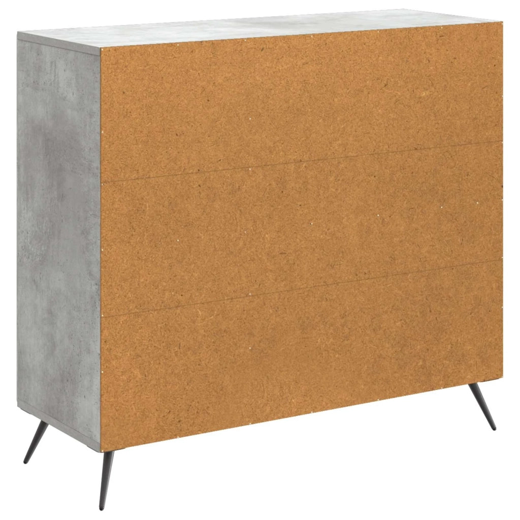 Credenza | Madia | Buffet da pranzo | Armadio da pranzo Grigio Cemento 89 x 34,5 x 80 cm Legno ingegnerizzato