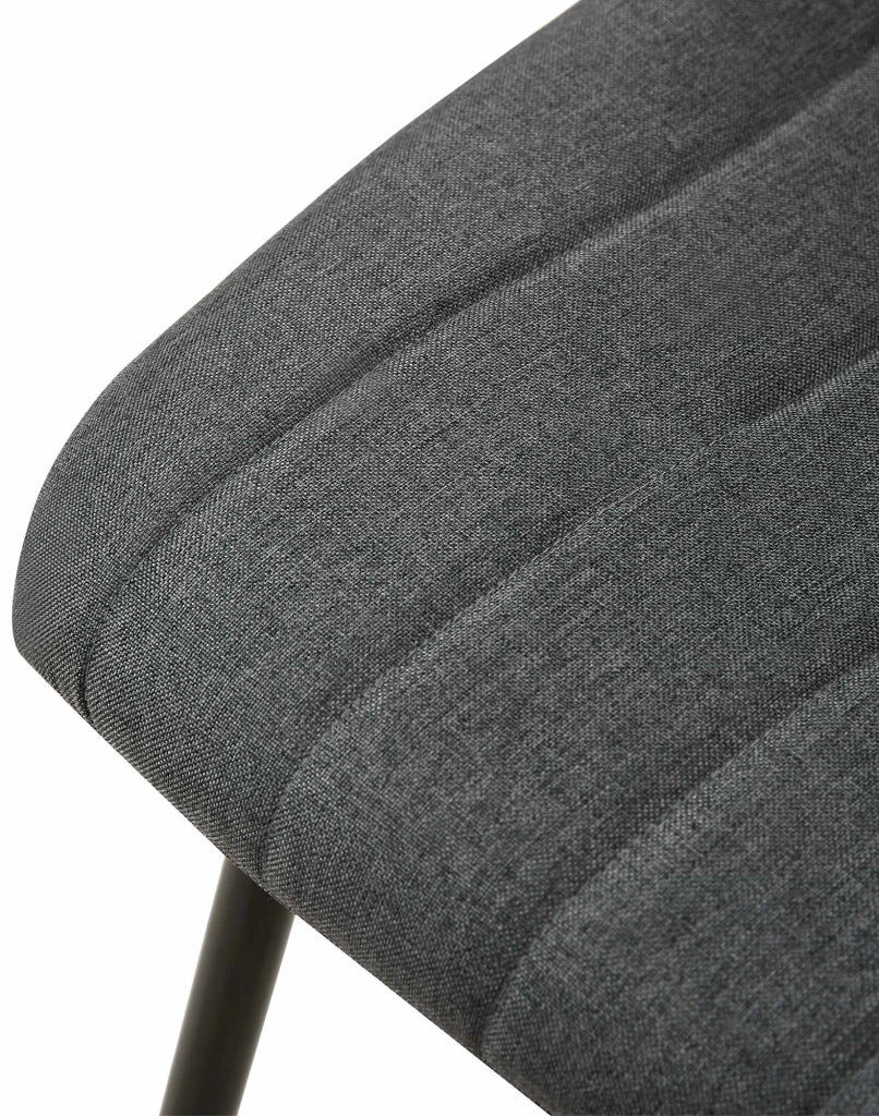 Sedia Dijon in velluto o tessuto Tessuto,grigio scuro