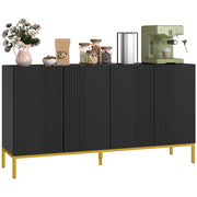 Credenza design moderno ¨C zephmum ¨C nero legno metallo dorato
