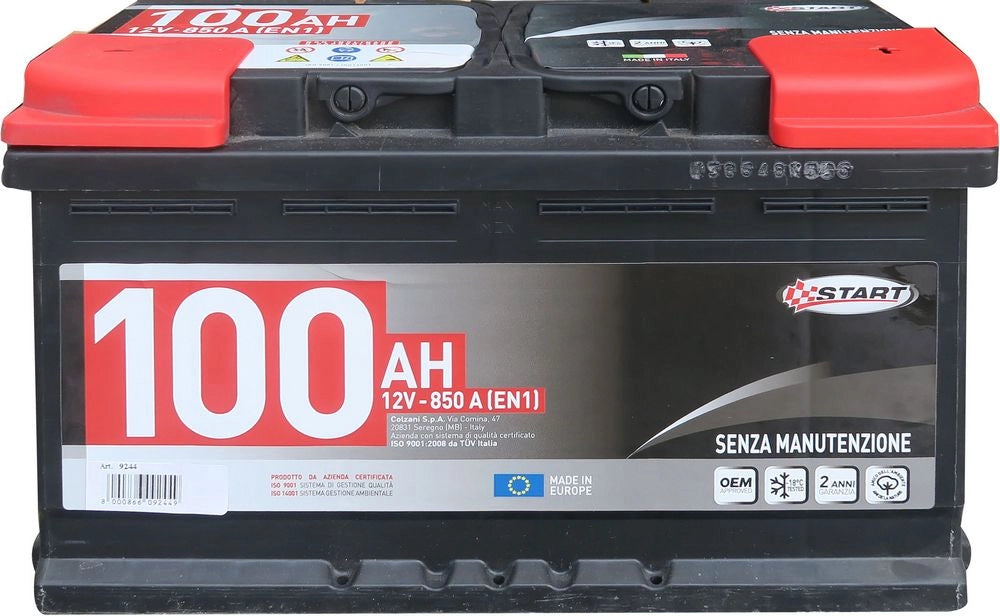 Batteria Auto 100AH polo positivo:destro Cassetta L4