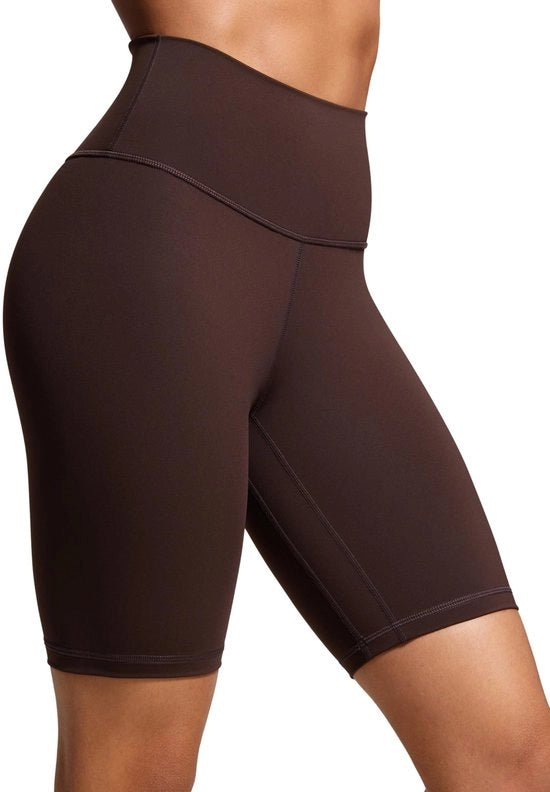 Shorty per Bicicletta Donna - Yoga - Alta Gittatura - 8 Pollici - Impermeabile - Ideale per lo Sport - Perfetto per la Fitness
