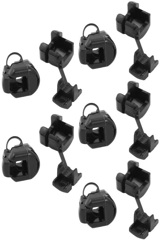 Set di cavi di passaggio per cavi rotondi da 10 pezzi, nero, adatto per cavi con diametro 11mm