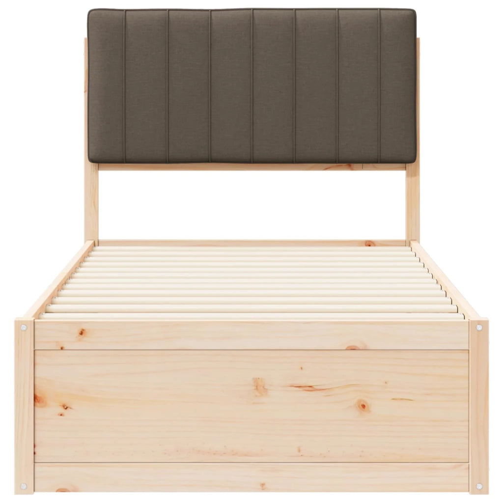 Letto con Testiera Rivestita Talpa 90 x 200 cm Pino massello 877797