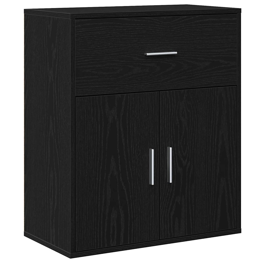 Credenza Rovere Nero 60 x 31 x 70 cm Legno multistrato 871397