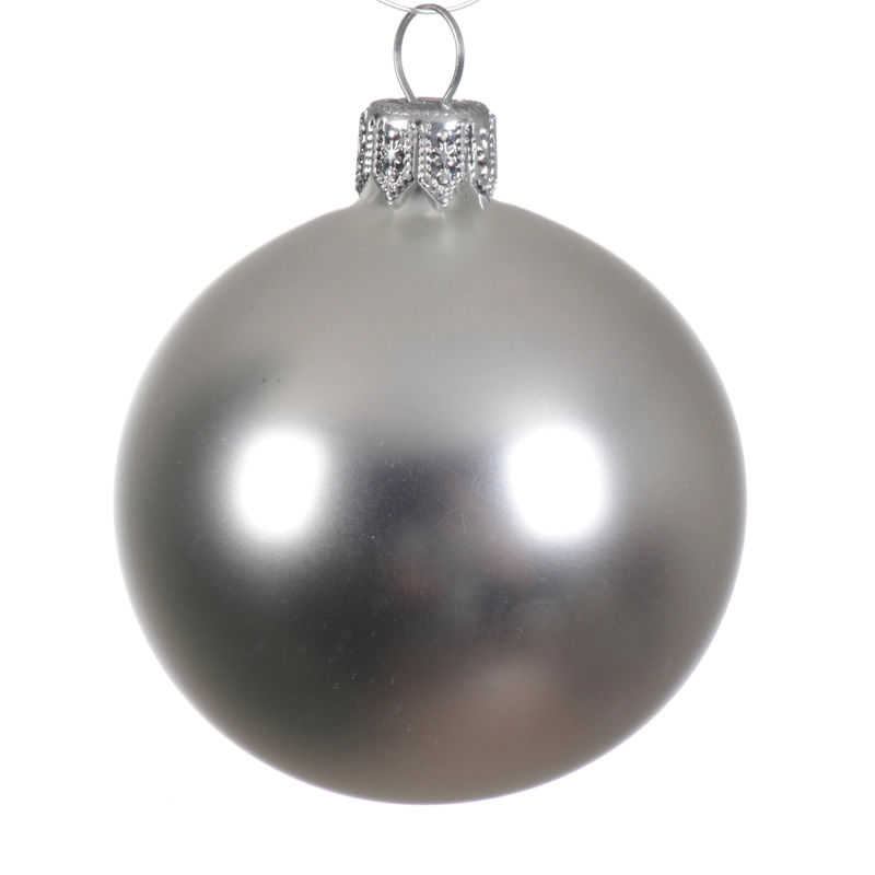 Box 6 Palline Vt Argento opaco D.6 Cm