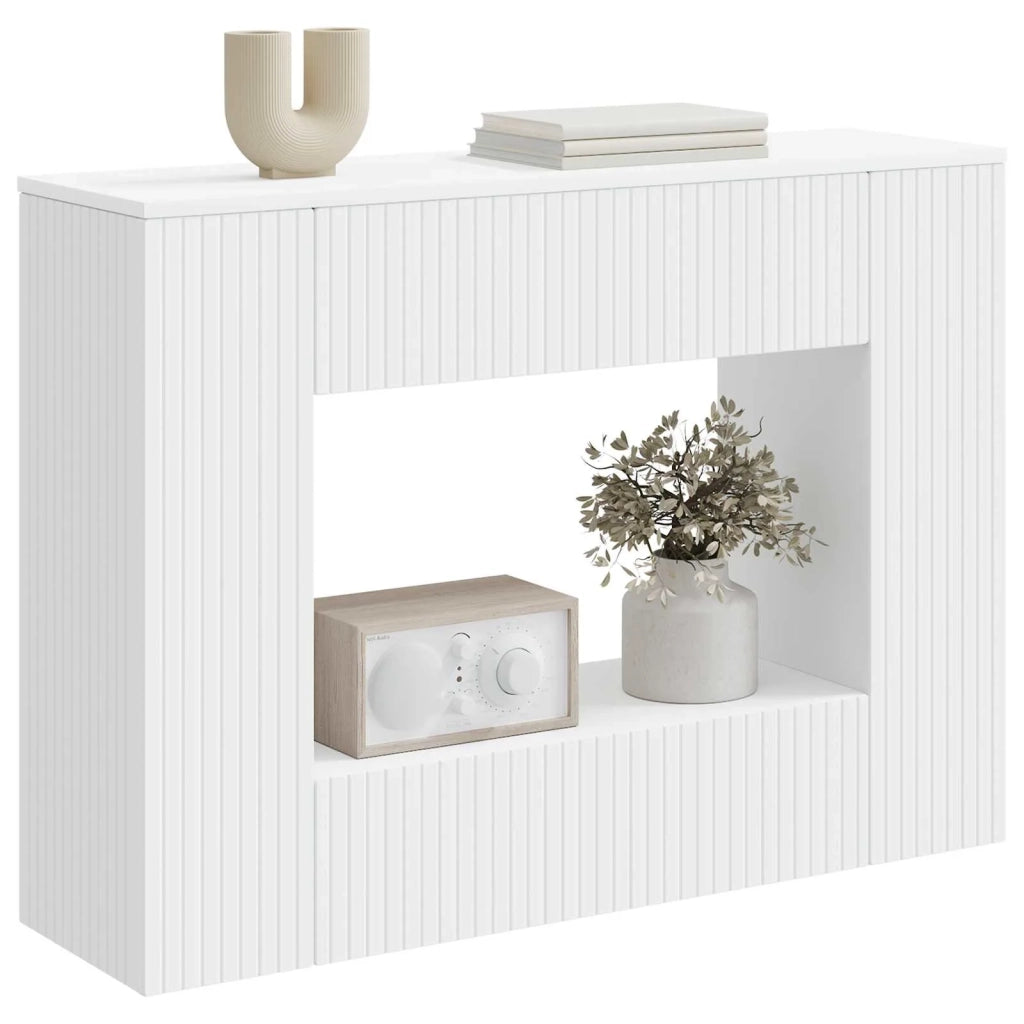 Tavolo consolle Bianco 101 x 29 x 74 cm Legno ingegnerizzato