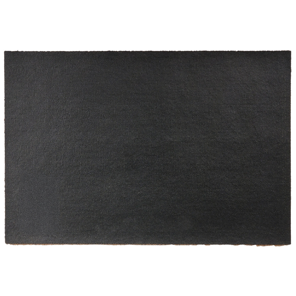 Zerbino in fibra di cocco beige e nero con fondo antiscivolo, 40 x 60 cm. Zerbino decorativo antiscivolo con motivo a quadri