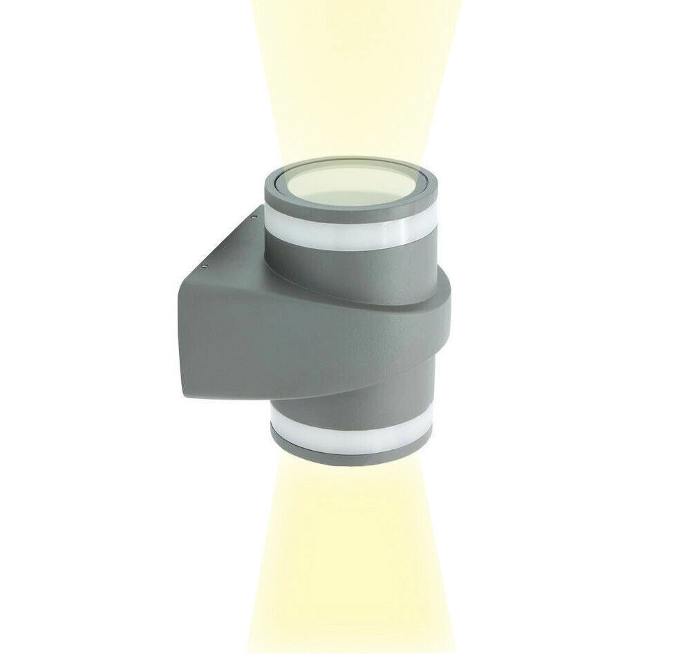 APPLIQUE LAMPADA DA PARETE A LED DA ESTERNO IP65 GRIGIA CON LUCE NATURALE 4000K