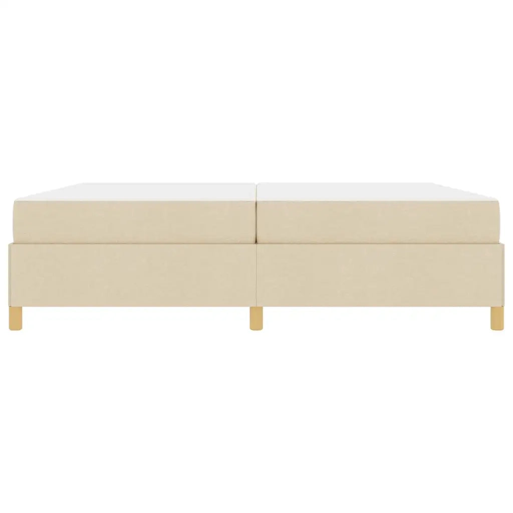 Struttura del letto con materasso Crema 200 x 200 cm Tessuto 3398967