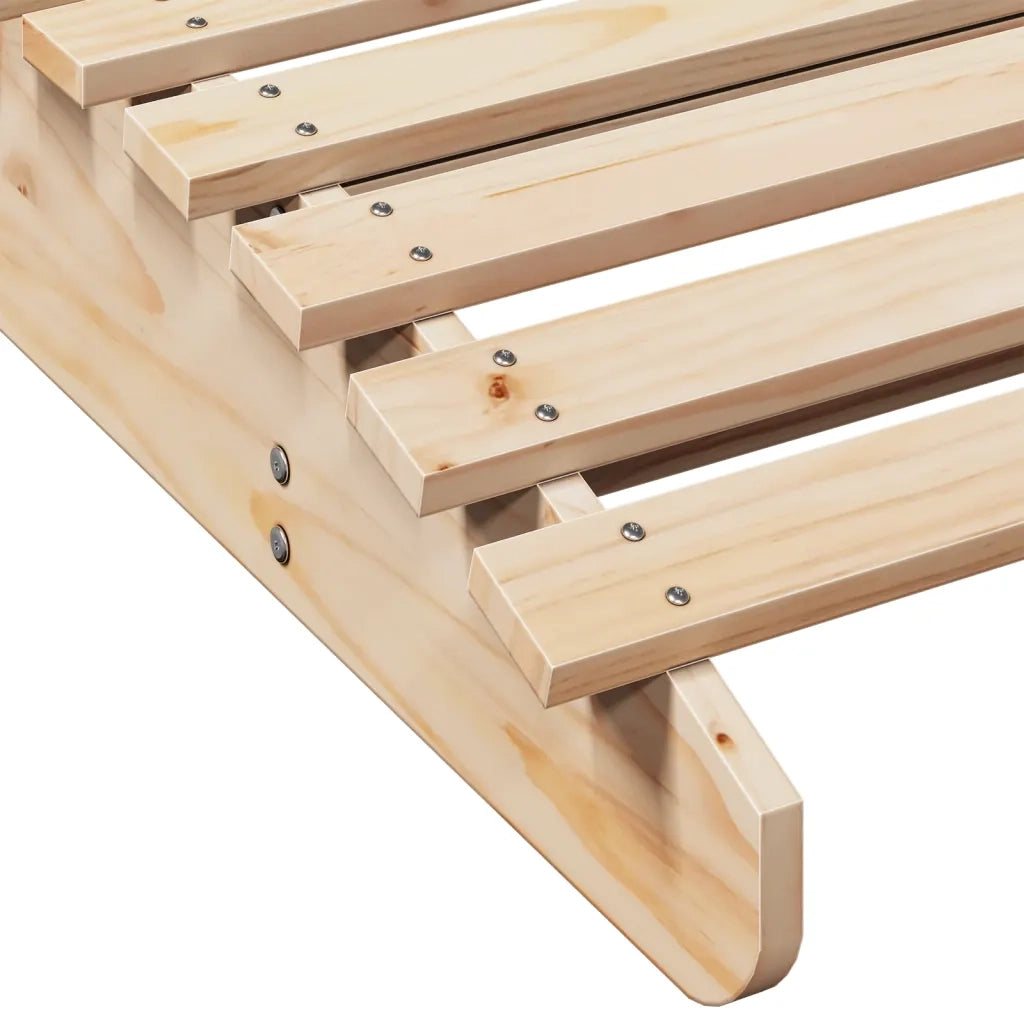 Lettino Prendisole 205x110x31,5 cm in Legno Massello di Pino 832588