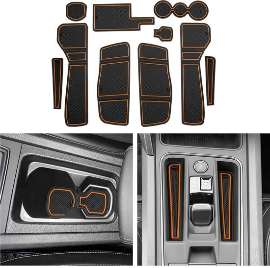 Accessori per Cupra Formentor 2022 2023 2024 [Trasmissione automatica elettronica] Tappeti in gomma Middenconsole Tappeti antislip Tappeti antislip in gomma Formentor V1 VZ VZ5 ibrido elettrico Accessori (bronzo)