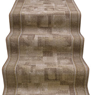 Passatoia Scala Scalinata Ingresso 67x500 Cm Bordata Tappeto Corridoio Gradini Antiscivolo Marrone