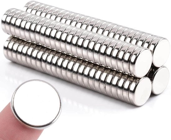 Pacchetto con 50 magneti a neodimio, 12 x 3 mm magneti a neodimio argentati, magneti a neodimio extra forti, magneti piccoli per lavagne magnetiche, lavagne bianche, attrezzature per hobby, magneti per frigorifero, magneti con forte aderenza.