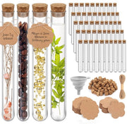 Set di flaconi di reazione 50 pezzi - Plastica - Translucido - Contenitore per flaconi di reazione - Laboratorio - Attrezzature per esperimenti - Tubi per laboratorio