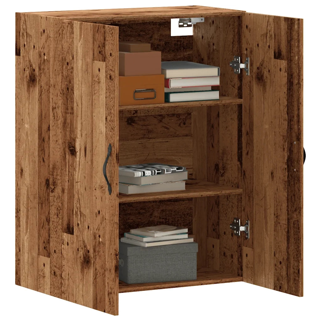 Mobile a Parete Legno Antico 69,5x34x90 cm in Truciolato