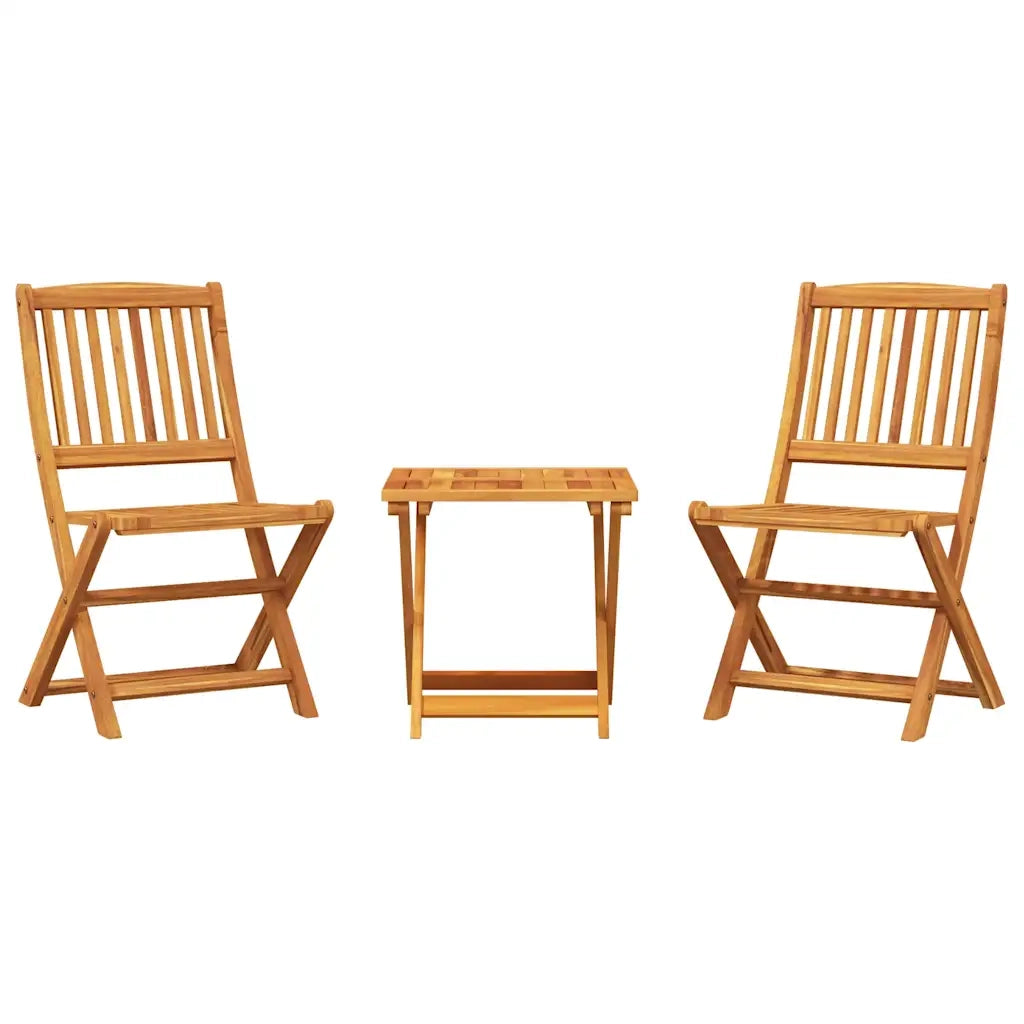 Set da Pranzo da Giardino Pieghevole 3 pz in Massello di Acacia 3206329