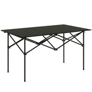 Tavolo pieghevole da giardino ¨C zephmum ¨C Nero, alluminio, 95x55 cm
