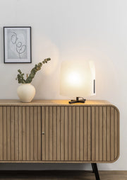 LUANG S 295,  Lampada da Tavolo in Papiro per Interni, Faro Colore: Beige