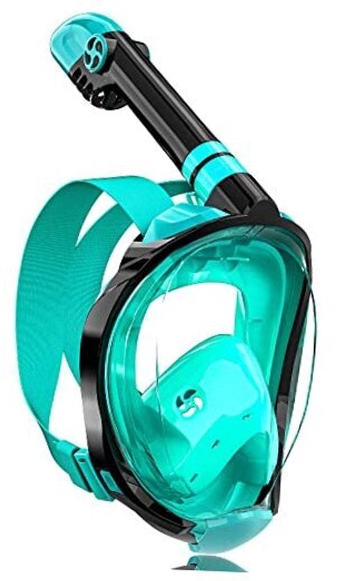 Snorkelmasker completo, snorkeling S/M 1 nero/verde