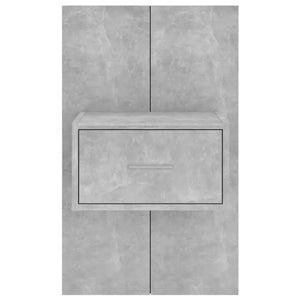Comodini a Muro 2pz Grigio Cemento in Legno Ingegnerizzato cod mxl 30549