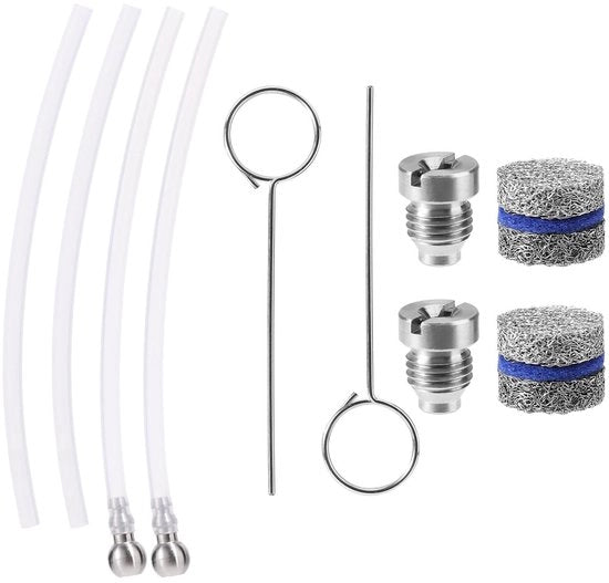 Kit di Pulizia a Spuma Universale 1,1 mm - Pistola a Spuma Auto - Attrezzo di Pulizia - Acciaio Inossidabile - 2 Set - Incluso Spatola