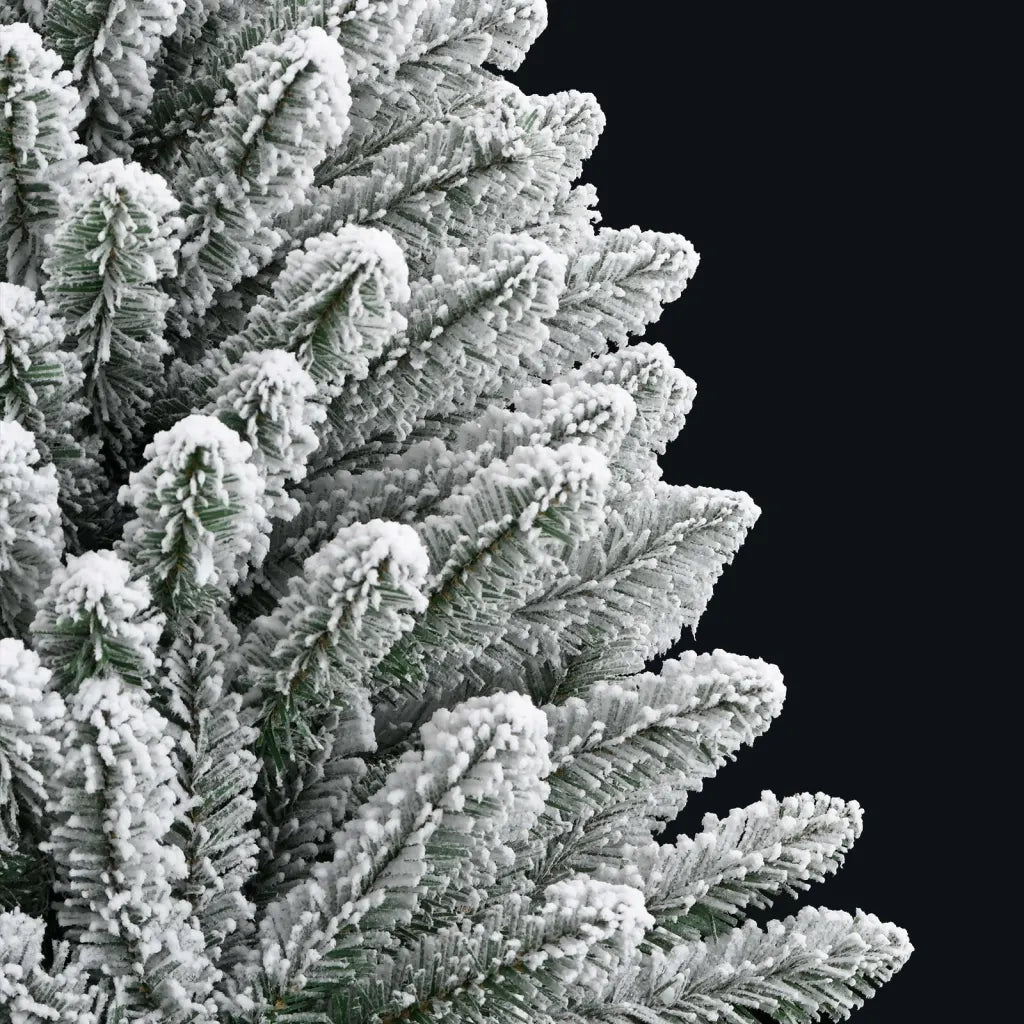 Albero Natale Artificiale Incernierato con Neve Fioccata 120 cm