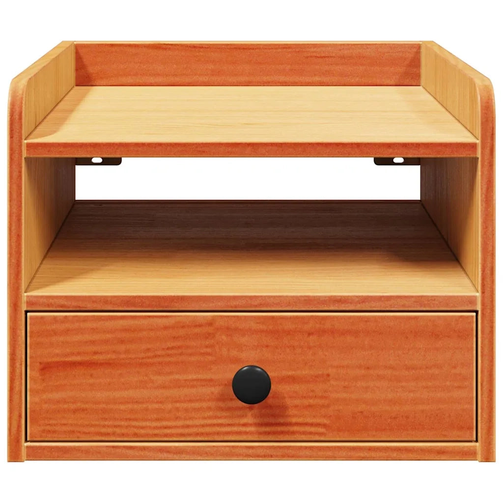 Comodino con cassetto 2 pz-Set di 2 Tavolino da notte Marrone cerato 38 x 36 x 29,5 cm