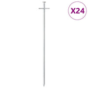 Picchetti per Tenda 24 pz 29,5 cm Ã˜6 mm in Acciaio Zincato