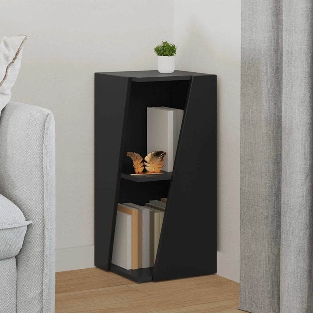 Mensola laterale Nero 33 x 32 x 70,5 cm Legno multistrato