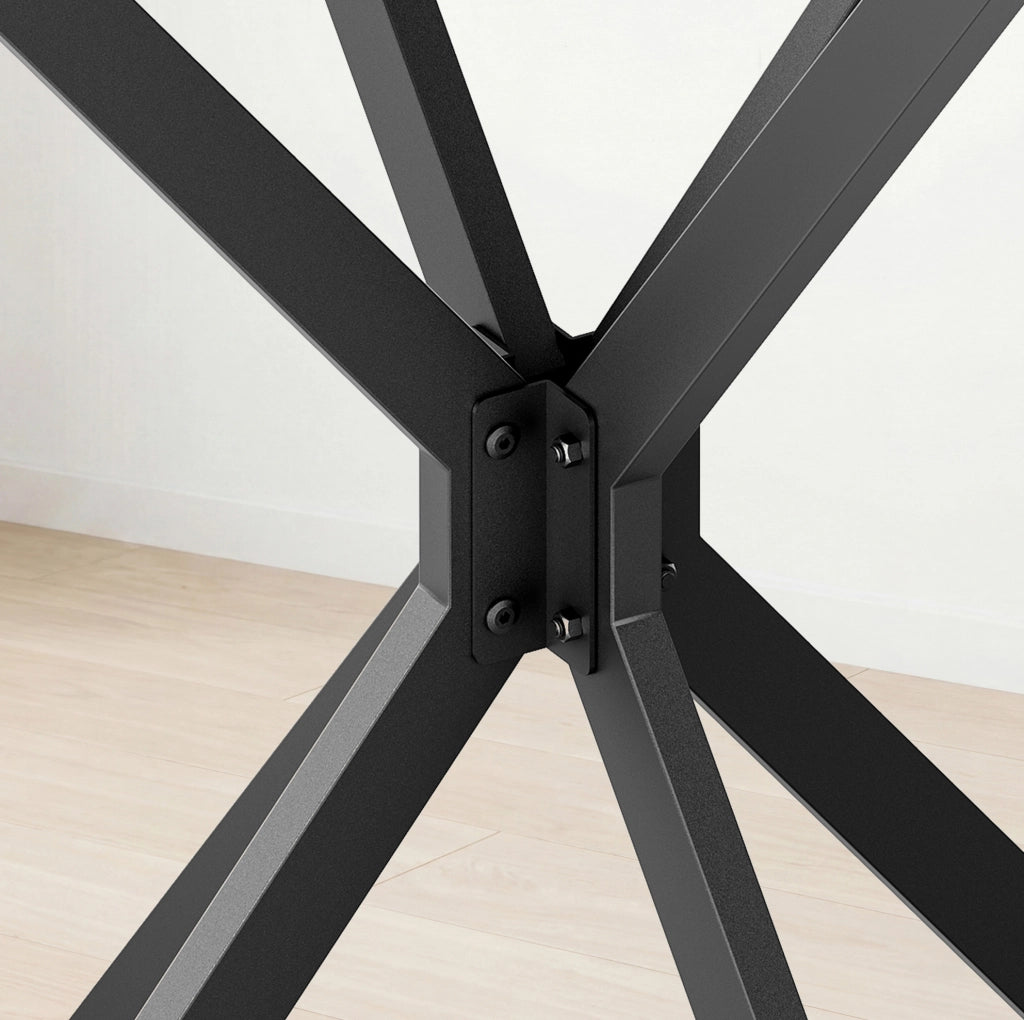Tavolo da pranzo rotondo 80 cm stile industriale marrone nero per cucina e ufficio