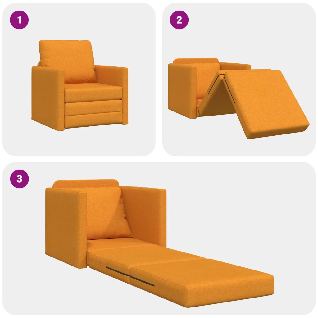 Divano letto Giallo Scuro 74 x 77 x 81 cm Tessuto 4106629